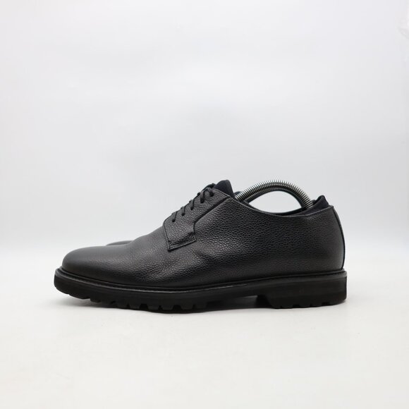 Theory Oxford Pebble Leather Men\'s Size 9.5 Black Lace-Up Dress Shoes main image 7